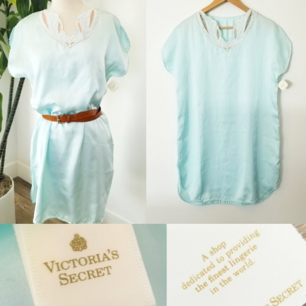 Victoria's Secret Vintage Gold Label Silky Nightgown Lingerie Dress NWT 90's HTF